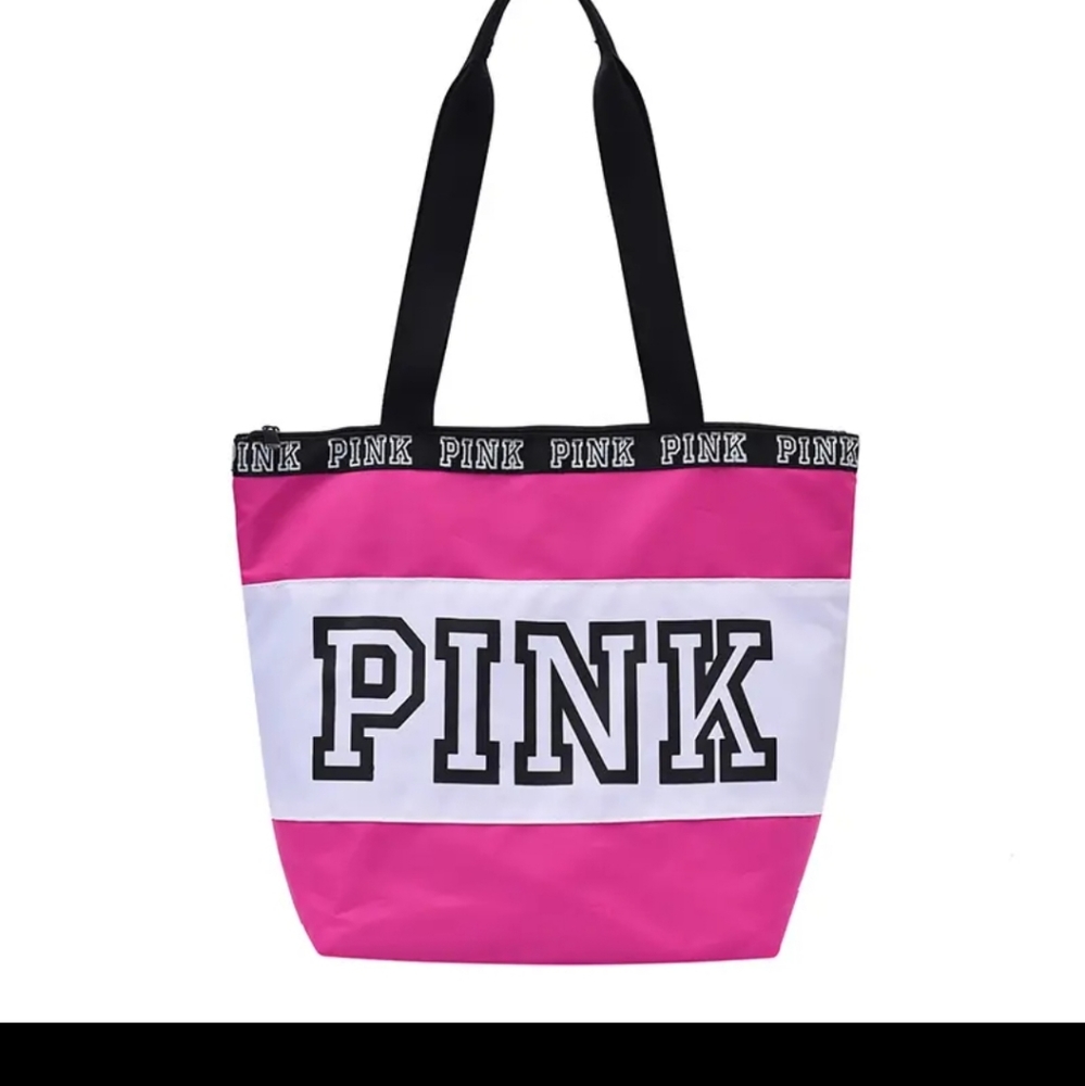 PINK nylon shoulder bag